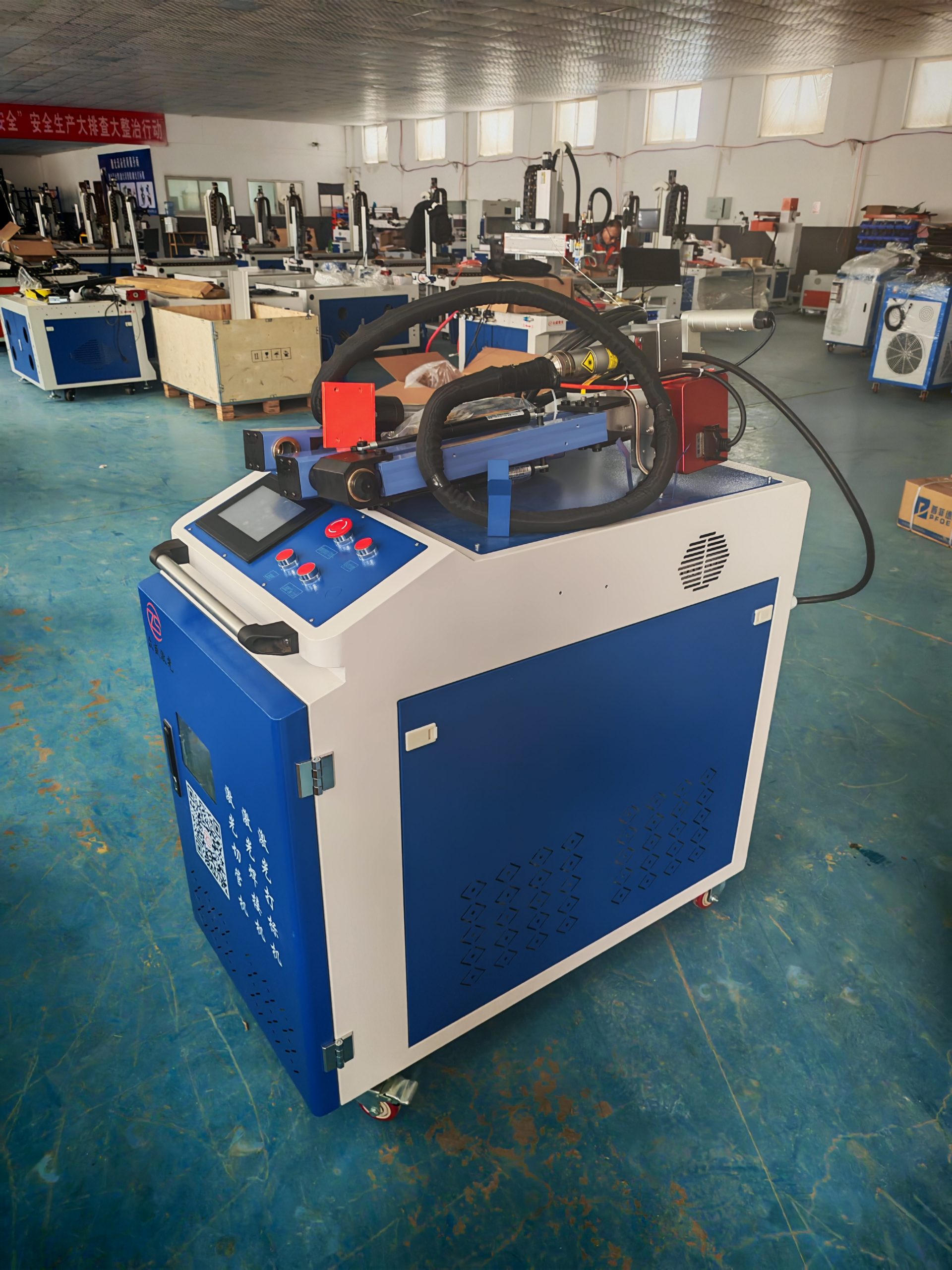 Lithium battery laser welding machine produced for Pakistani customers