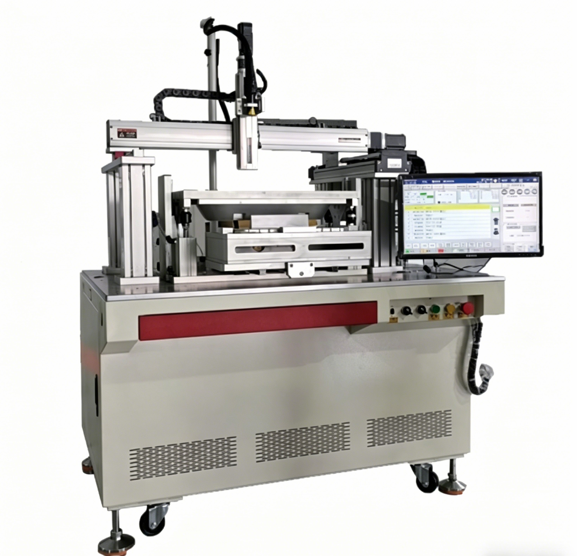 Gantry-type single-station plastic welding machine